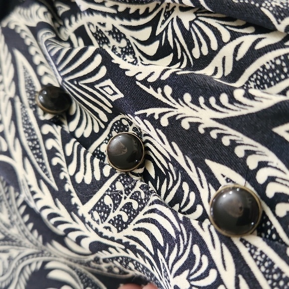 Anthropology Romper Size 4 Bohemian Lounge Paisley Fall Ruffle Sleeve - Picture 15 of 15